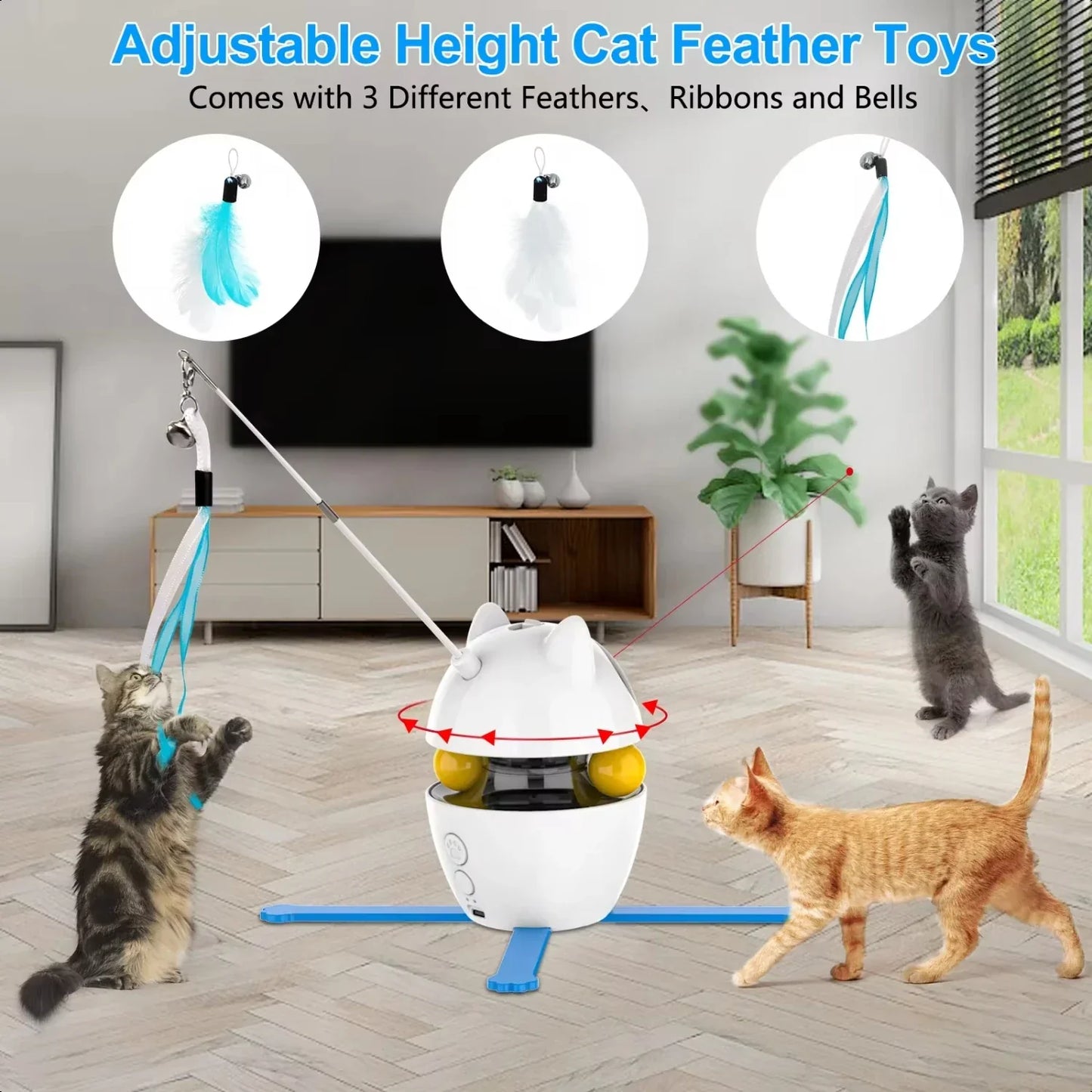 4-in-1 Cat Feather Toy