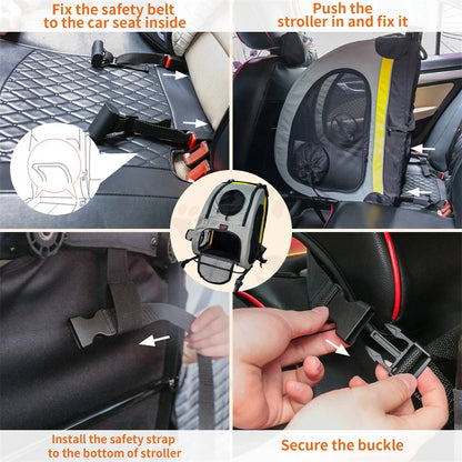 Folding 2 in 1 Pet Stroller